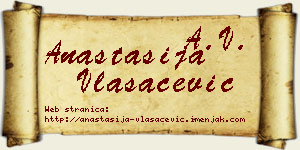 Anastasija Vlasačević vizit kartica